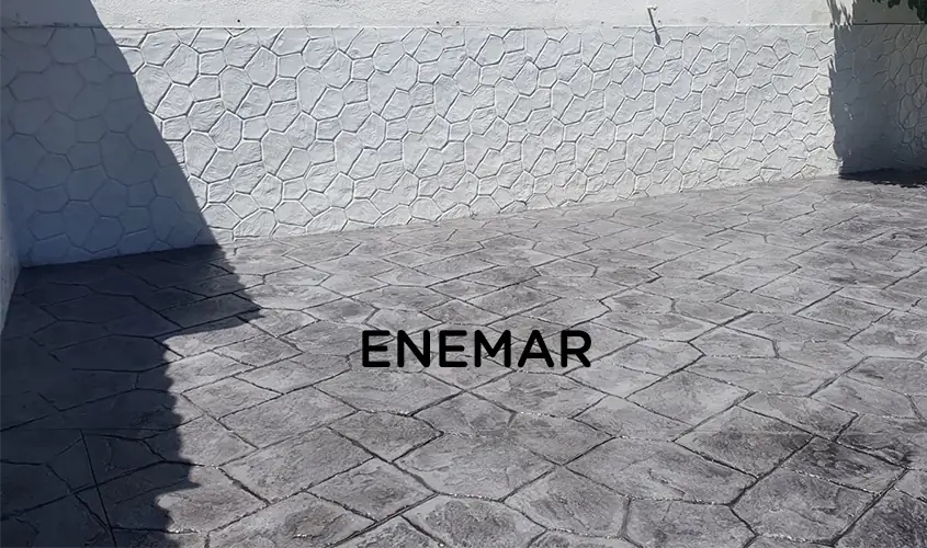 Obra de hormigón impreso en Quero