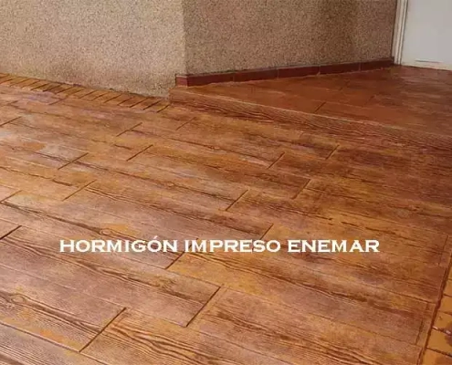 Obra de hormigón impreso en Magán