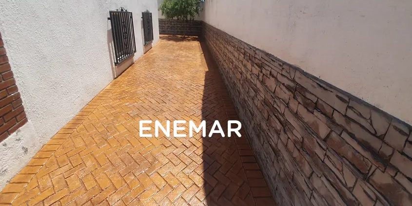 Obra de hormigón impreso en Santa Cruz del Retamar