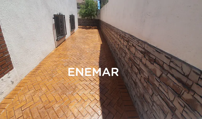 Obra de hormigón impreso en Santa Cruz del Retamar