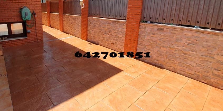 Obra de hormigón impreso en Seseña Toledo