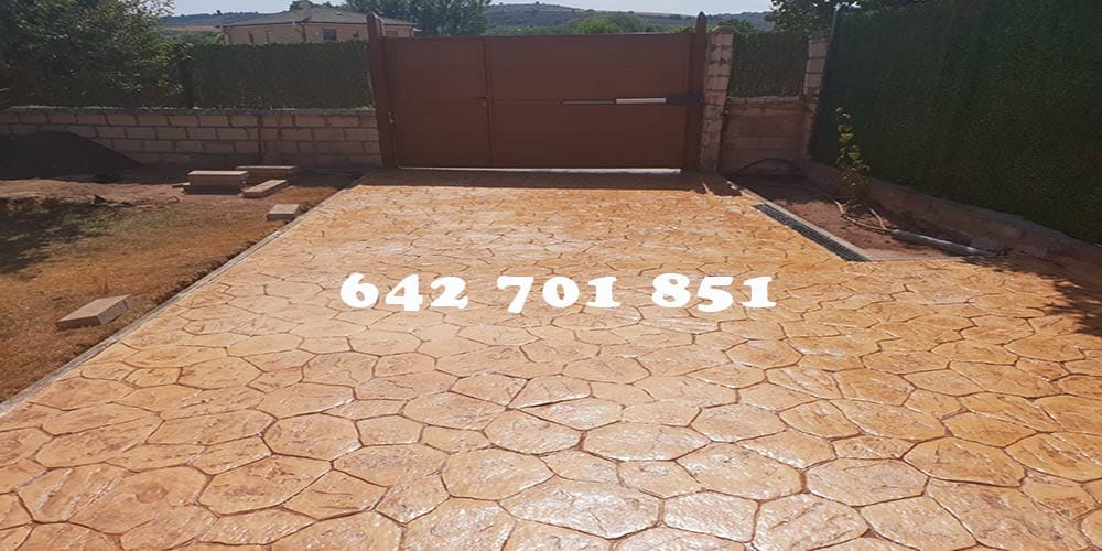 Obra de Hormigón impreso en Lucillos Toledo