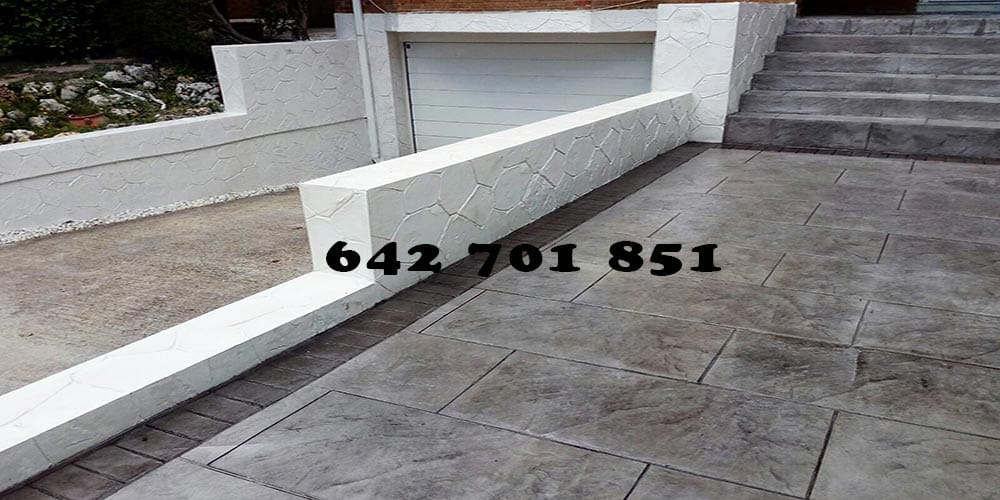 Obra de hormigón impreso en Madridejos