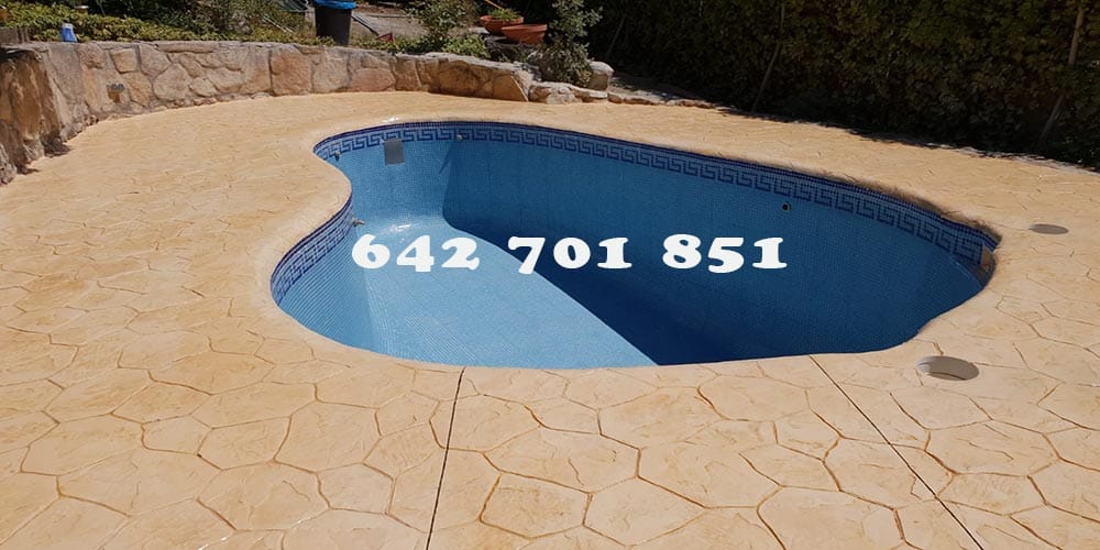 Obra de hormigón impreso en Navamorcuende