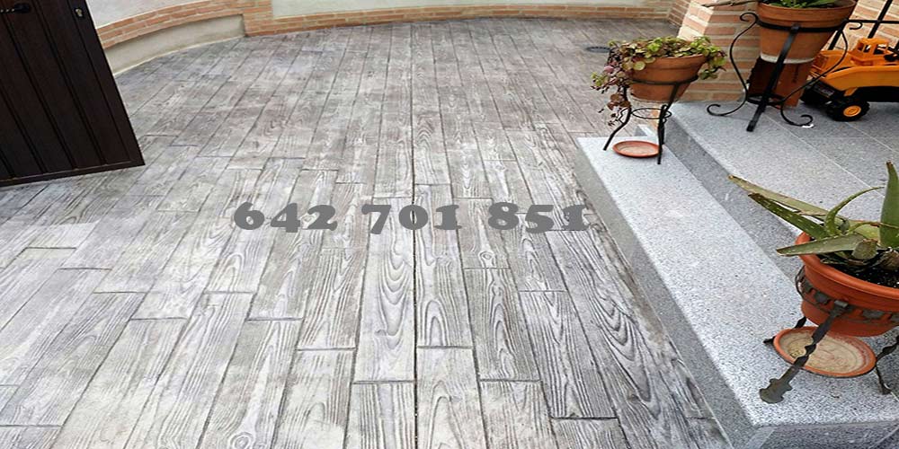 Obra de hormigón impreso en Quintanar de la Orden