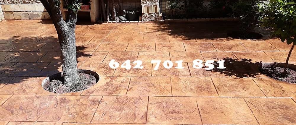 Obra de Hormigón impreso en Quismondo Toledo