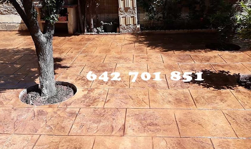 Obra de Hormigón impreso en Quismondo Toledo