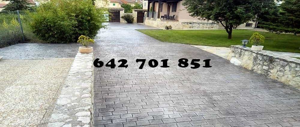 Obra de Hormigón impreso en San Martín de Pusa Toledo