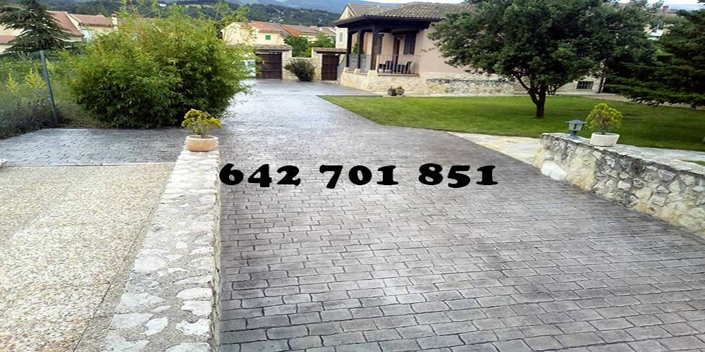 Obra de Hormigón impreso en San Martín de Pusa Toledo