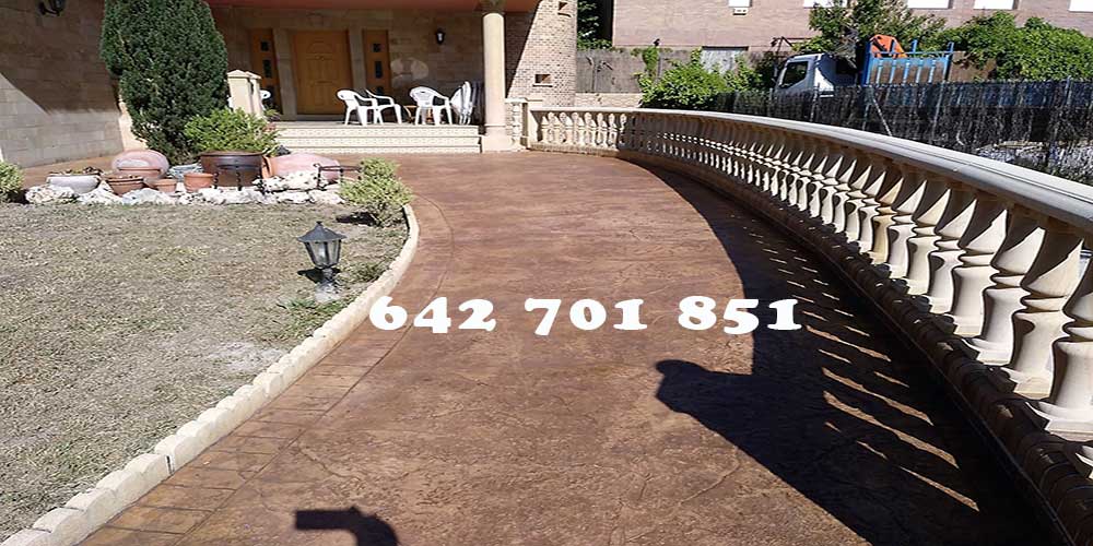 Obra de Hormigón impreso en San Pablo de los Montes Toledo