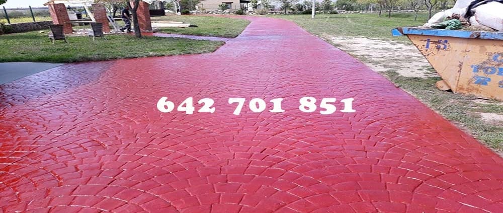 Obra de Hormigón impreso en Sevilleja de la Jara Toledo