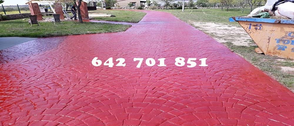 Obra de Hormigón impreso en Sevilleja de la Jara Toledo