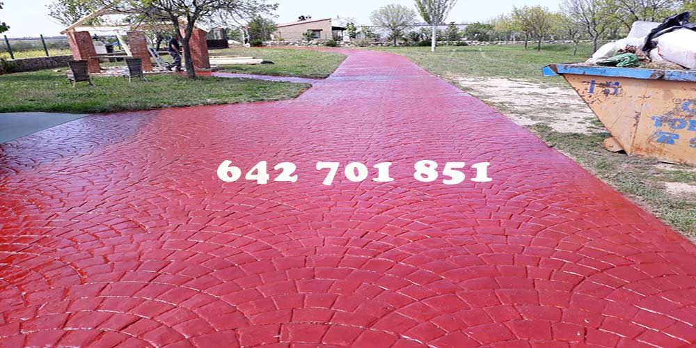 Obra de Hormigón impreso en Sevilleja de la Jara Toledo