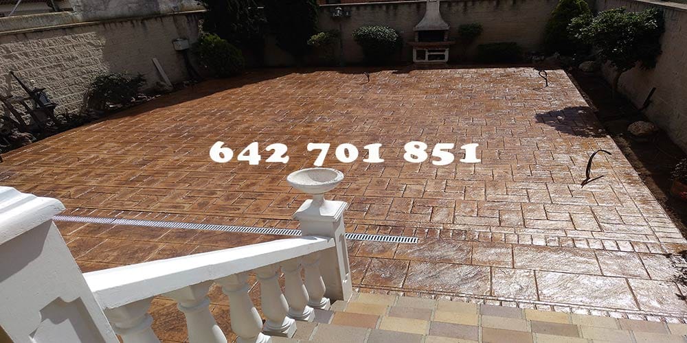 Obra de Hormigón impreso en Valmojado