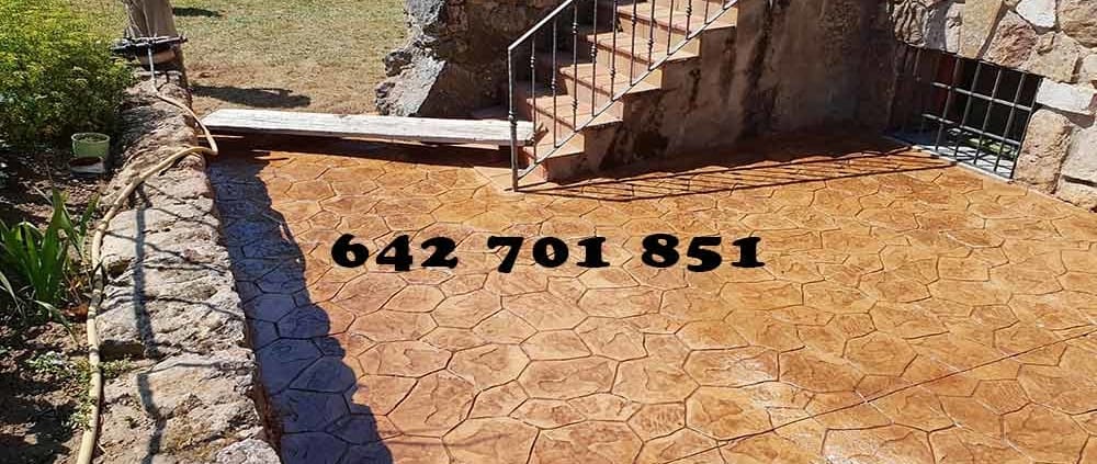 Obra de Hormigón impreso en Villamuelas Toledo