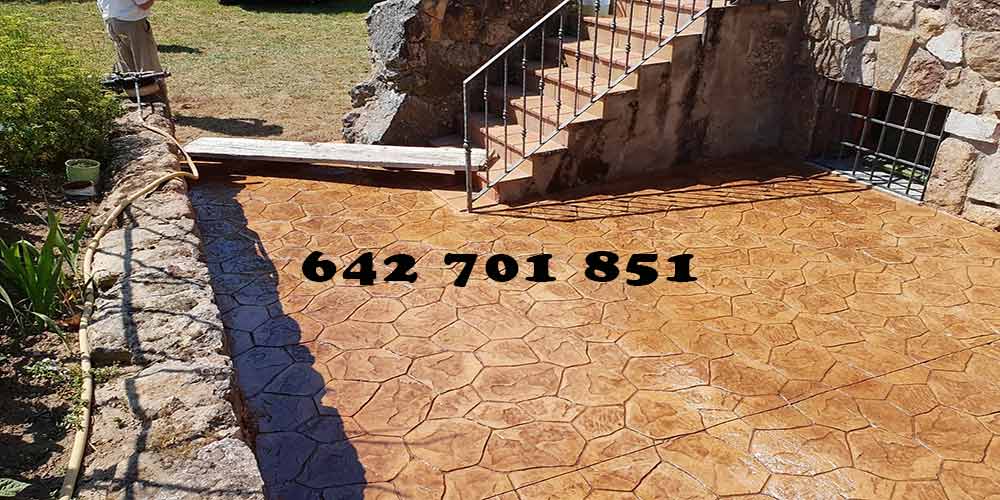 Obra de Hormigón impreso en Villamuelas Toledo