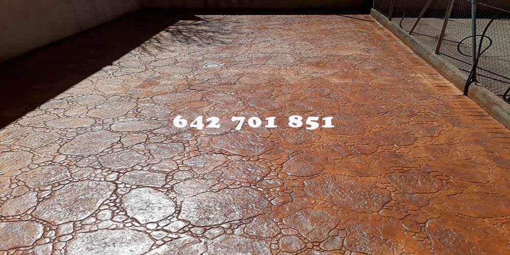 Obra de Hormigón impreso en Villatobas Toledo