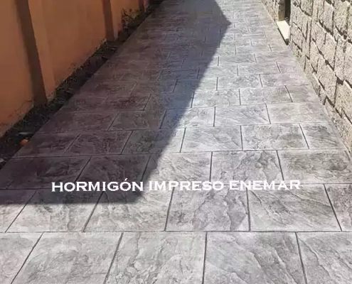 Obra hormigón impreso en Yuncler