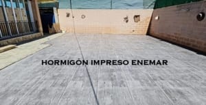 Obra hormigón impreso en Portillo de Toledo