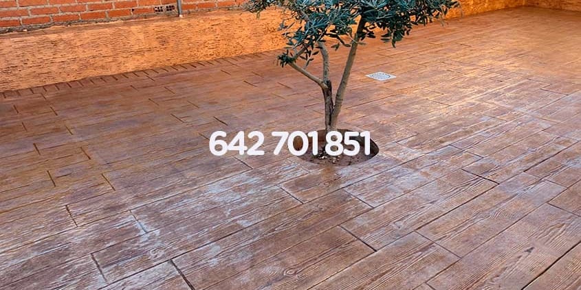 Obra de Hormigón impreso en Villaluenga de la Sagra Toledo