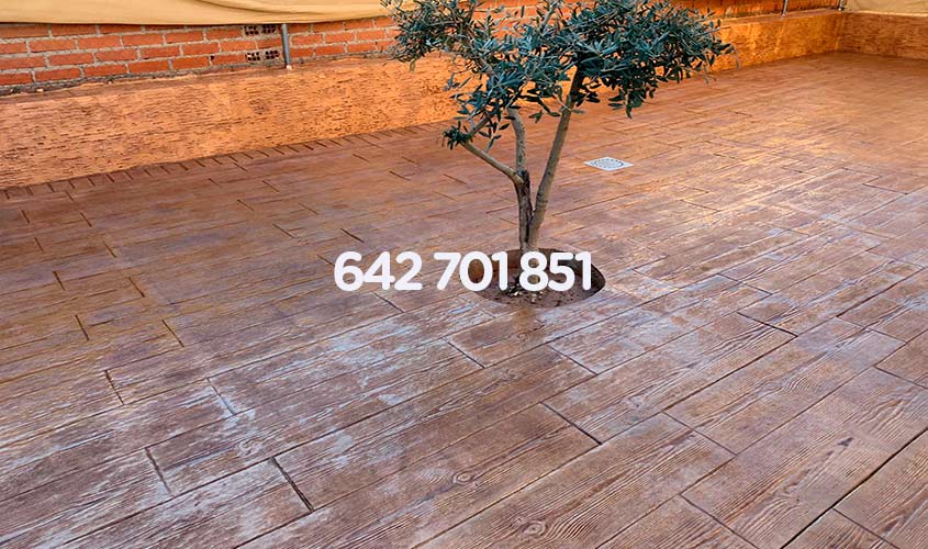 Obra de hormigón impreso en Villaluenga de la Sagra