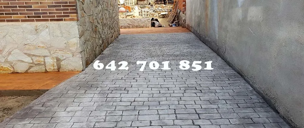 Obra de Hormigón impreso en Alameda de la Sagra Toledo