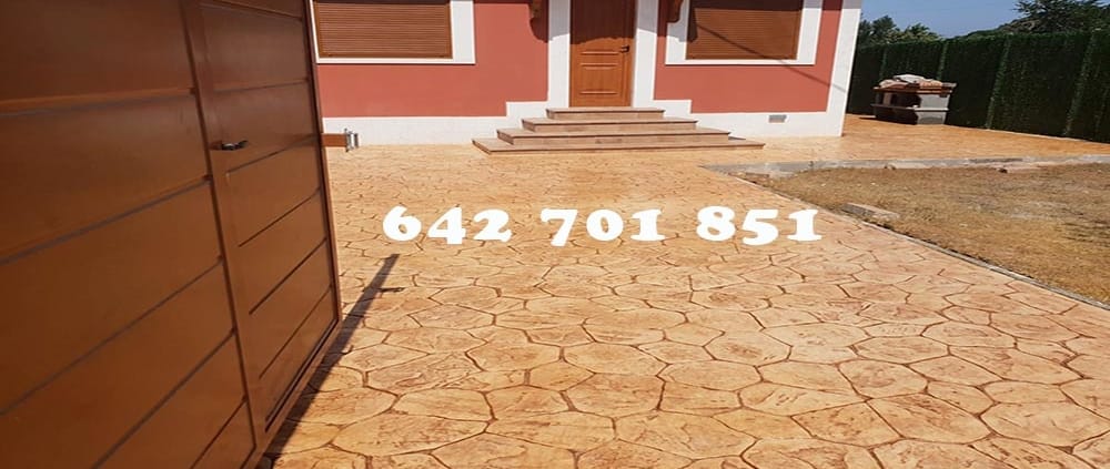 Obra de Hormigón impreso en Alcabón Toledo