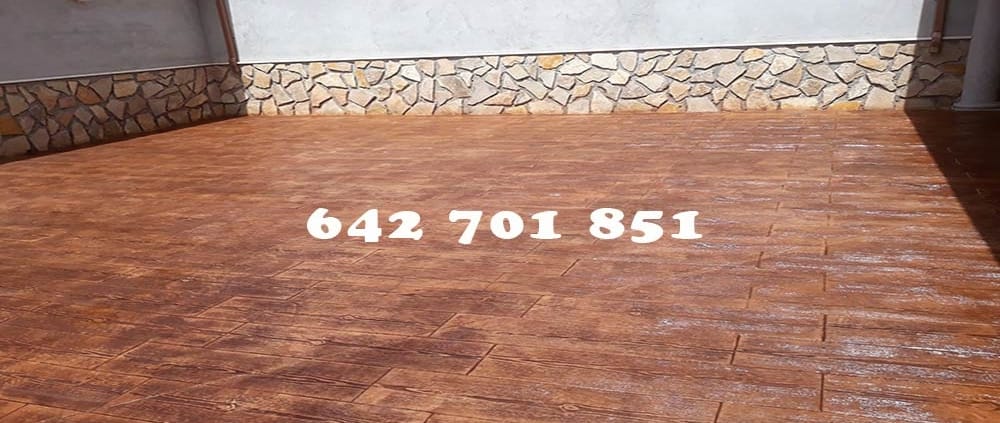 Obra de Hormigón impreso en Belvís de la Jara Toledo