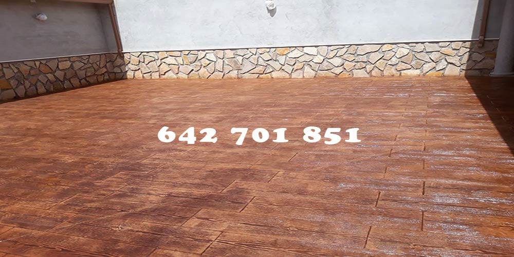 Obra de Hormigón impreso en Belvís de la Jara Toledo