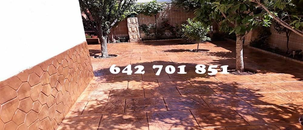 Obra Hormigón impreso en Camarenilla Toledo