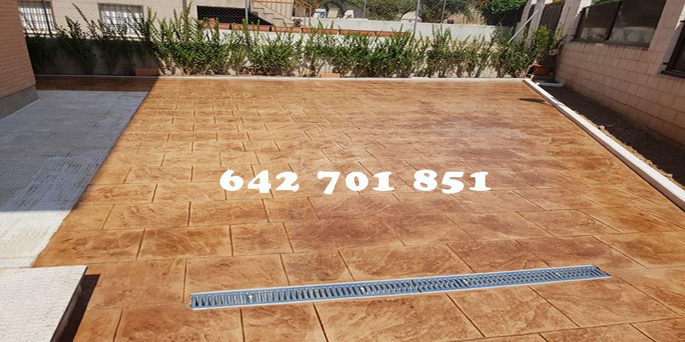 Obra Hormigón impreso en Arcicóllar Toledo