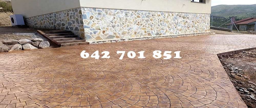 Obra Hormigón impreso en Corral de Almaguer Toledo
