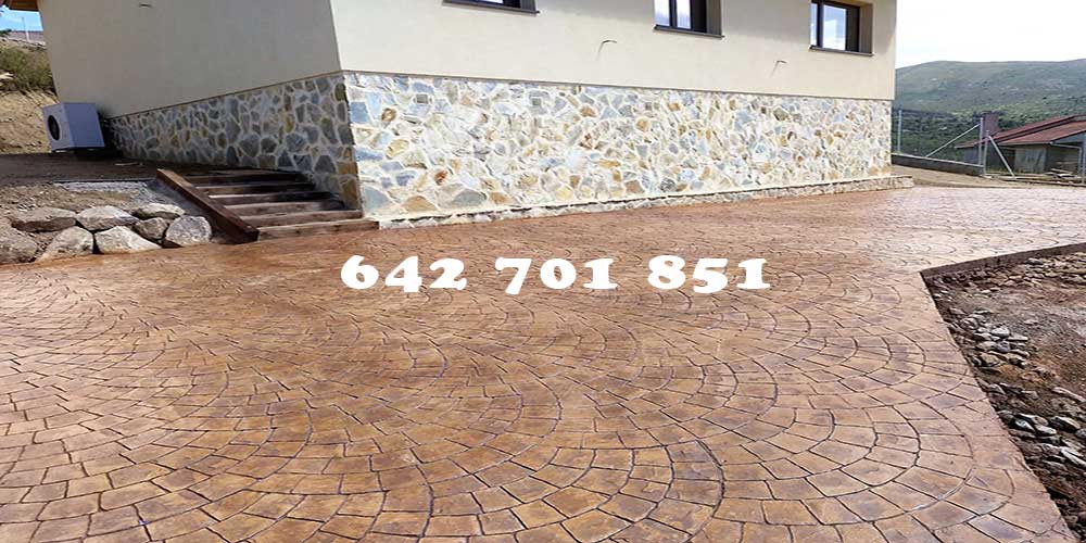 Obra Hormigón impreso en Corral de Almaguer Toledo