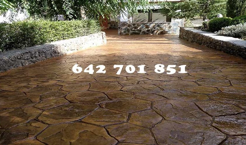 Obra Hormigón impreso en Alcañizo Toledo