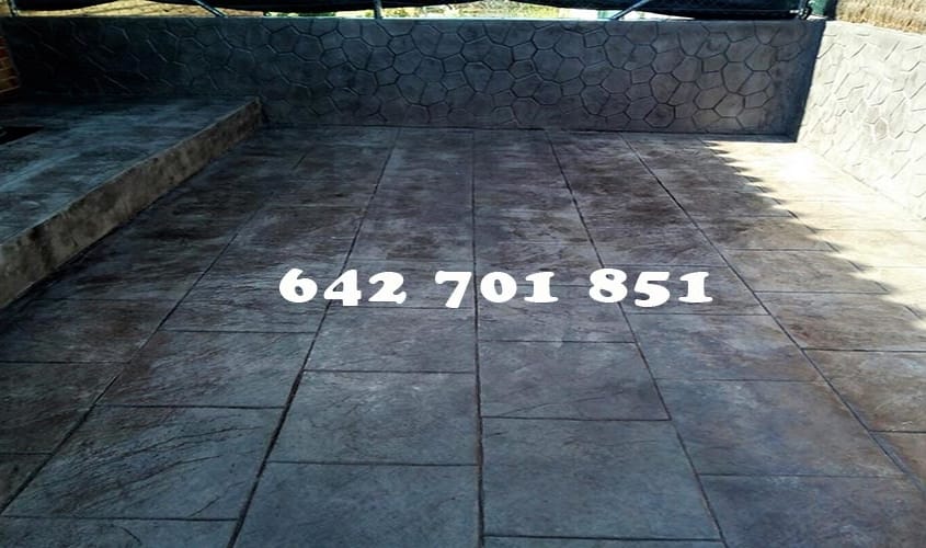 Obra hormigón impreso en Aldeanueva de San Bartolomé Toledo