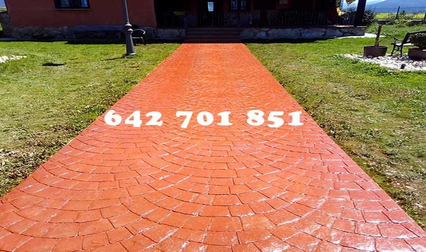 Obra hormigón impreso en La Puebla de Montalbán Toledo