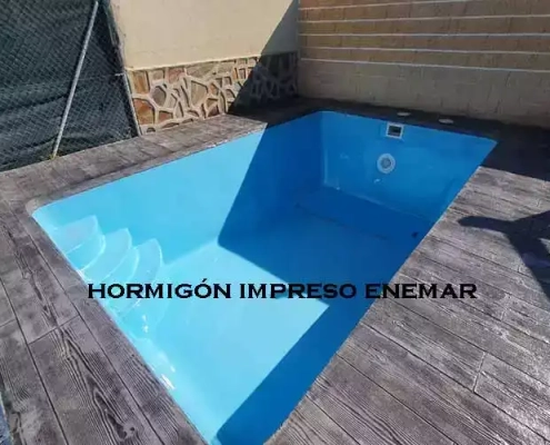 Obra hormigón impreso Chozas de Canales