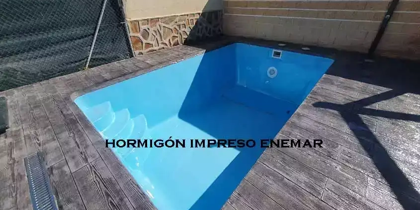 Obra hormigón impreso Chozas de Canales