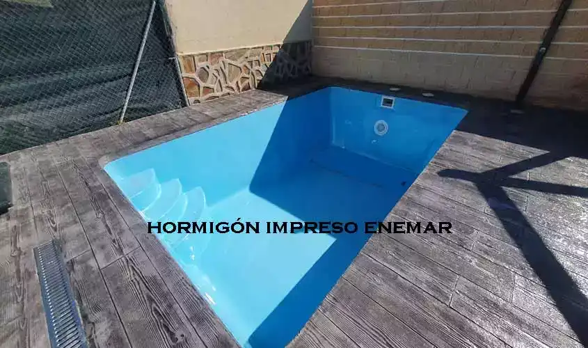 Obra hormigón impreso Chozas de Canales