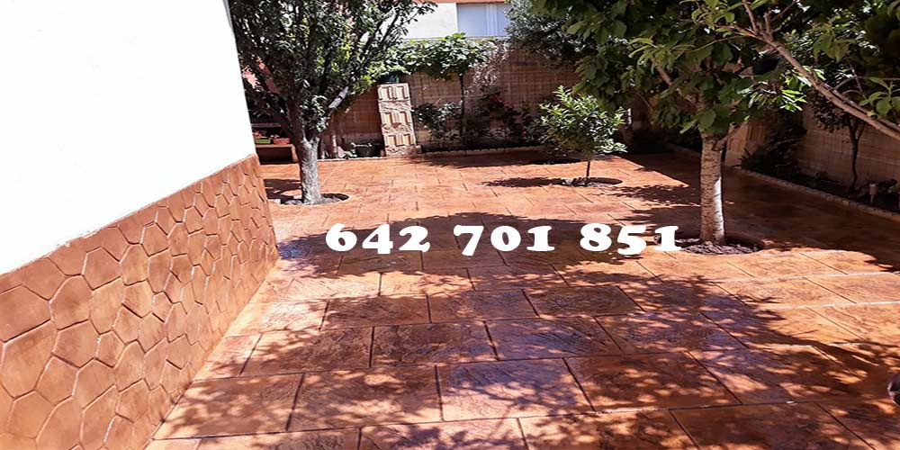 Obra Hormigón impreso en Añover de Tajo Toledo