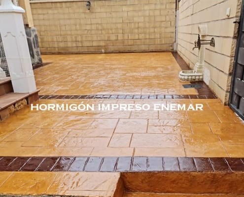 Obra hormigón impreso en Burguillos de Toledo