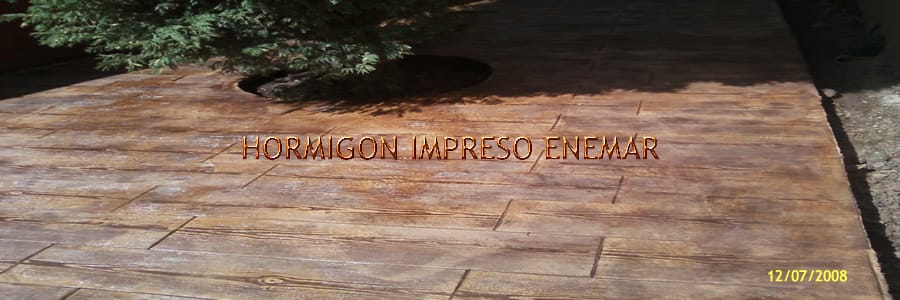 Obra de hormigón impreso en Villaminaya