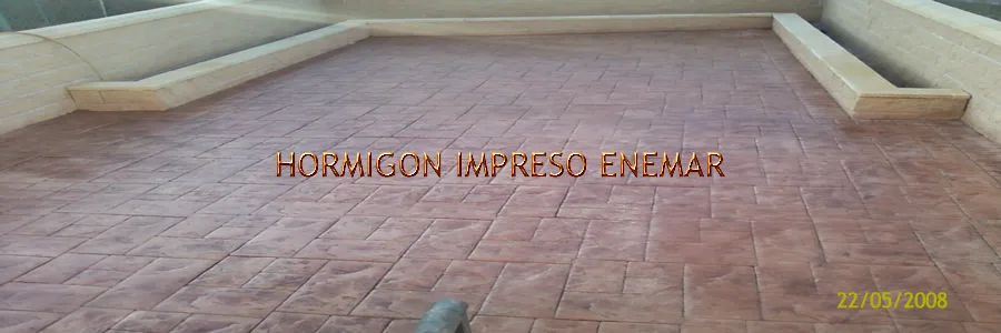 Obra de hormigón impreso en Villarejo de Montalbán