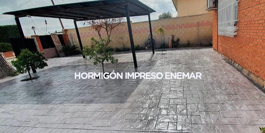 Obra de hormigón impreso en Carranque Toledo