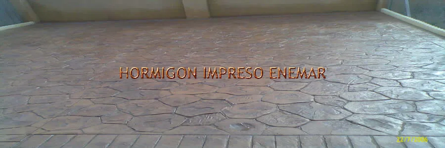 Obra hormigón impreso en Hontanar