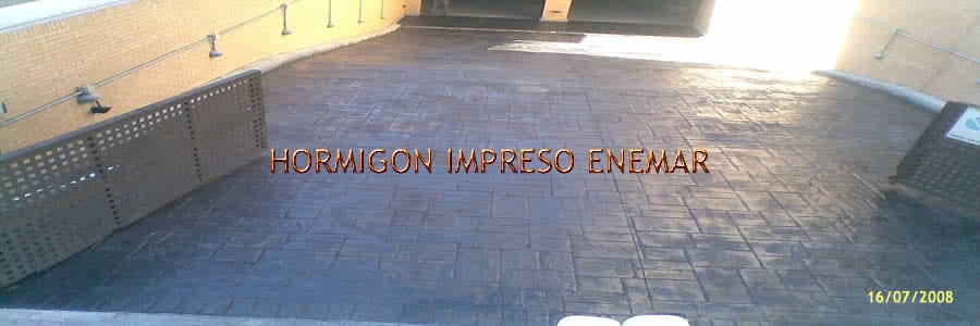 Obra de hormigón impreso en Manzaneque