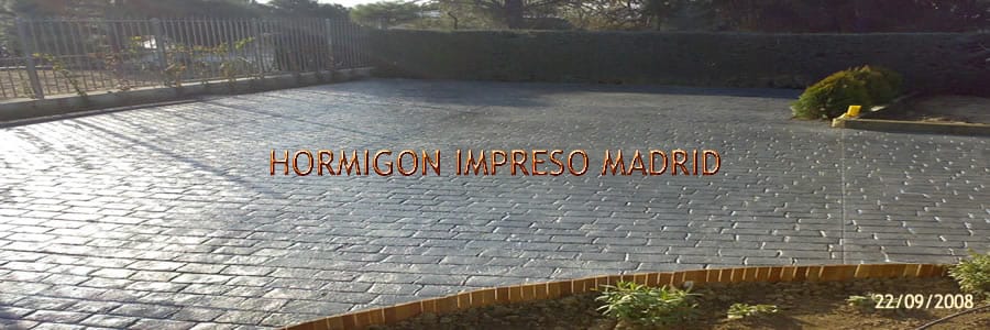 Obra de hormigón impreso en Velada