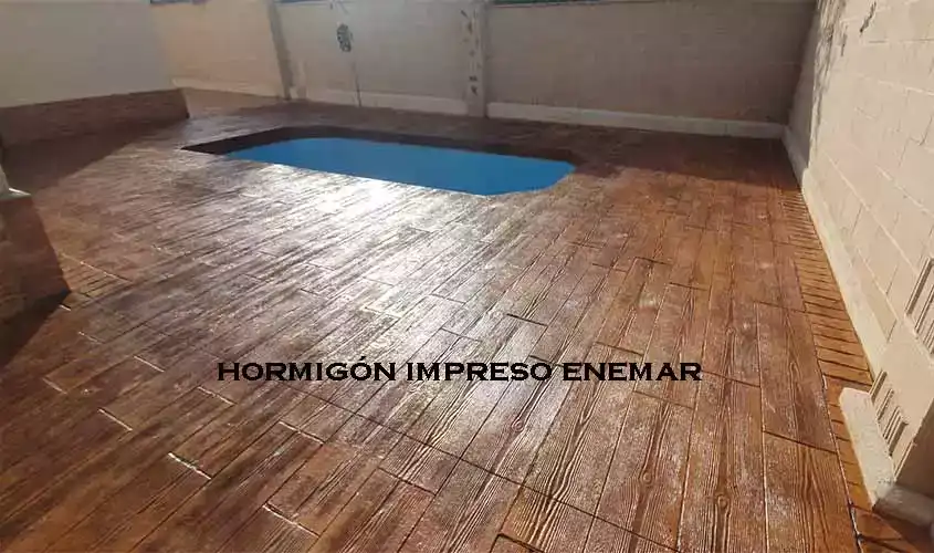 Obra hormigón impreso en Cobisa - Enemar