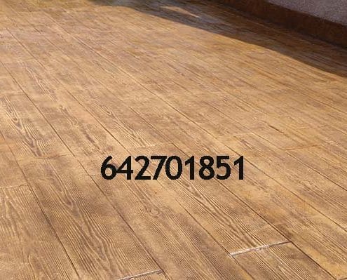 Obra hormigón impreso imitación madera