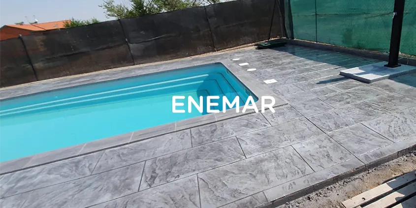 Obra de hormigón impreso en Cabañas de la Sagra Toledo